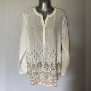 Orvis Cotton BoHo print Tunic Women's Size Large